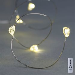 Maggie lyskæde - Klar/Sølv - med 20 LED