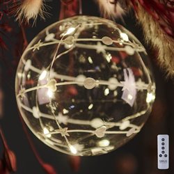 Sweet Christmas glaskugle - Ø10 cm. med 8 LED