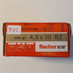 fischer Power Fast - FPF-ST BZ - 4,5 x 30 - TX 20 - Pakke med 200 stk.