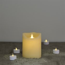 Sara vokslys - Ø10 - 12,5 cm. - Mandel