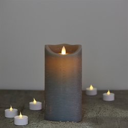 Sara vokslys - Ø10 - 20 cm. - Grå
