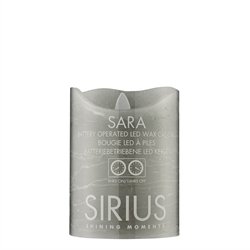 Sara vokslys - Ø7,5 - 10 cm. - Grå