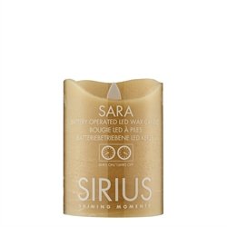 Sara vokslys - Ø7,5 - 10 cm. - Karamel