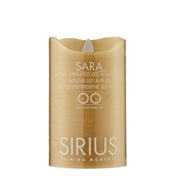 Sara vokslys - Ø7,5 - 12,5 cm. - Karamel