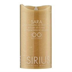 Sara vokslys - Ø7,5 - 15 cm. - Karamel
