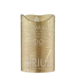 Sara vokslys - Ø7,5 - 12,5 cm. - Guld