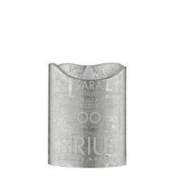 Sara vokslys - Ø7,5 - 10 cm. - Sølv