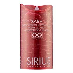 Sara vokslys - Ø7,5 - 15 cm. - Rød