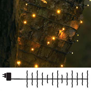 1,5 meter cluster lyskæde med 120 varmhvide mikro LED - Sirius lyskæde - David